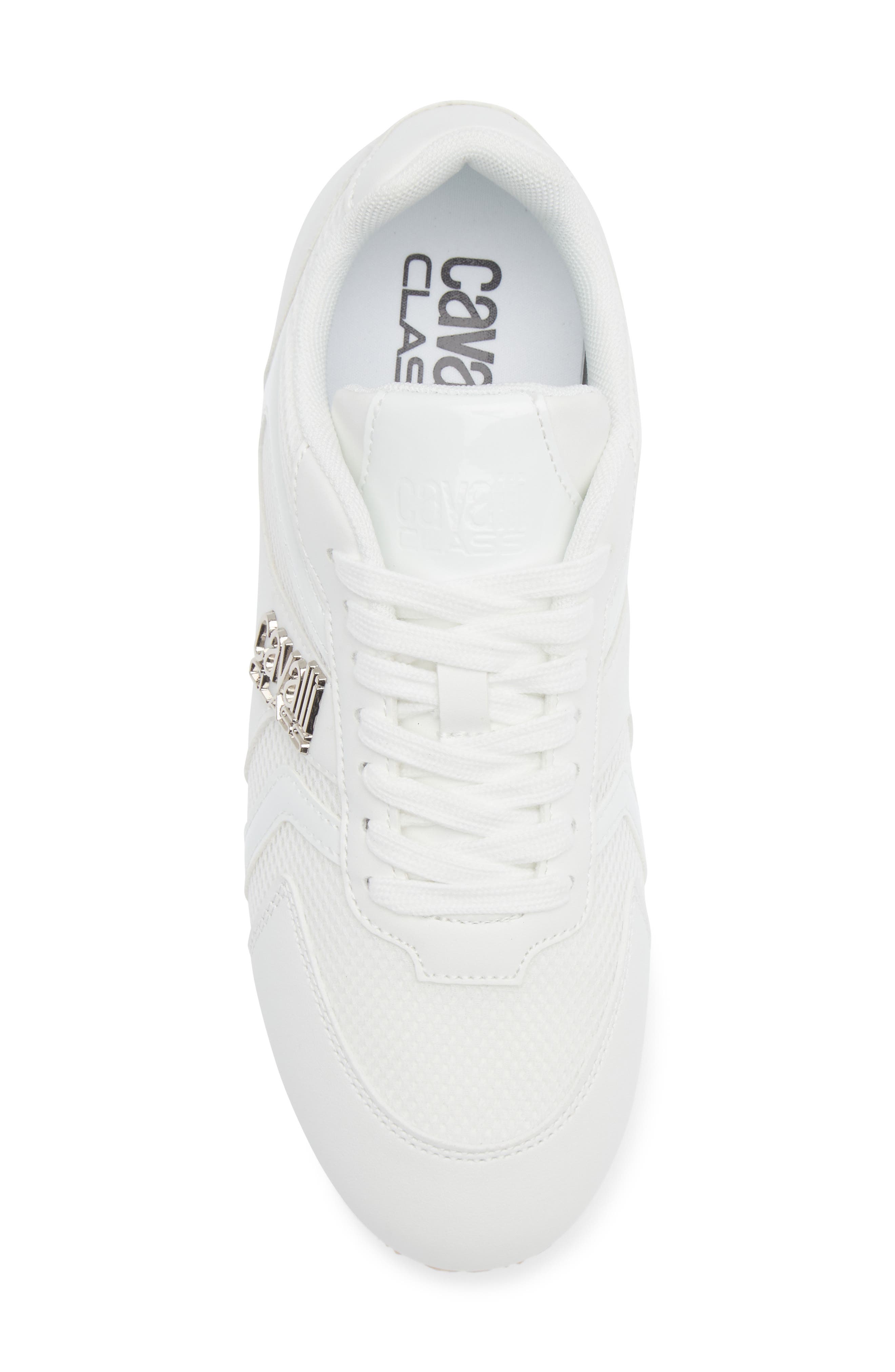 Roberto Cavalli Mesh Panel Training Sneaker, Alternate, color, White
