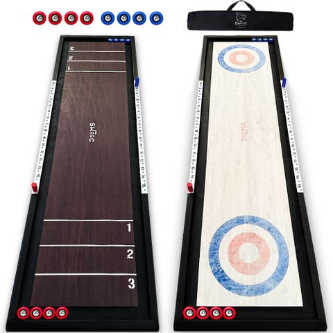 2-in-1 Premium Shuffleboard and Curling Game