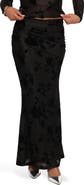 Petal & Pup Emily Burnout Velvet Maxi Skirt