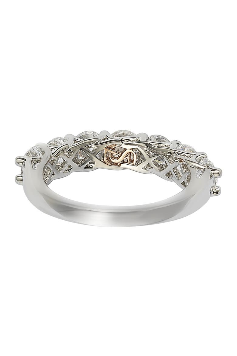 Cubic Zirconia Half Eternity Band Ring, Alternate, color, WHITE