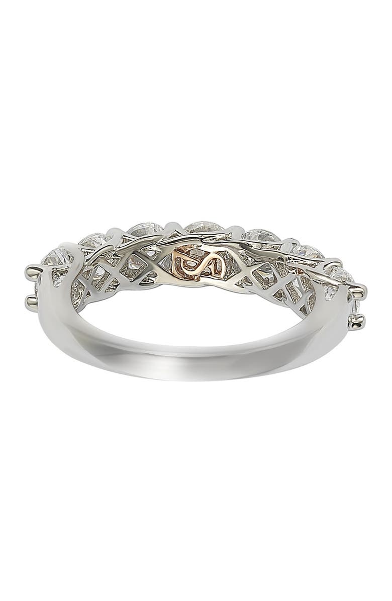 SUZY LEVIAN Cubic Zirconia Half Eternity Band Ring, Alternate, color, White