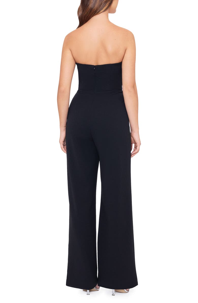 Betsy & Adam Strapless Tuxedo Jumpsuit, Alternate, color,