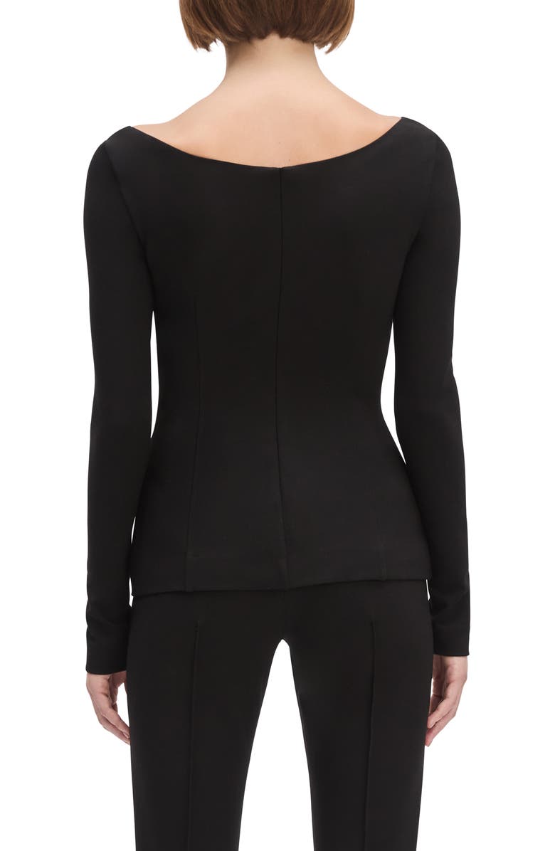 Favorite Daughter Off the Shoulder Long Sleeve Top, Alternate, color, Black