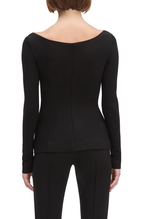 Favorite Daughter Off The Shoulder Long Sleeve Top In Black