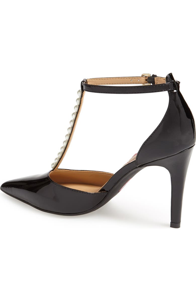 Isaac Mizrahi New York 'Luna' Patent Leather T-Strap Pump, Alternate, color,