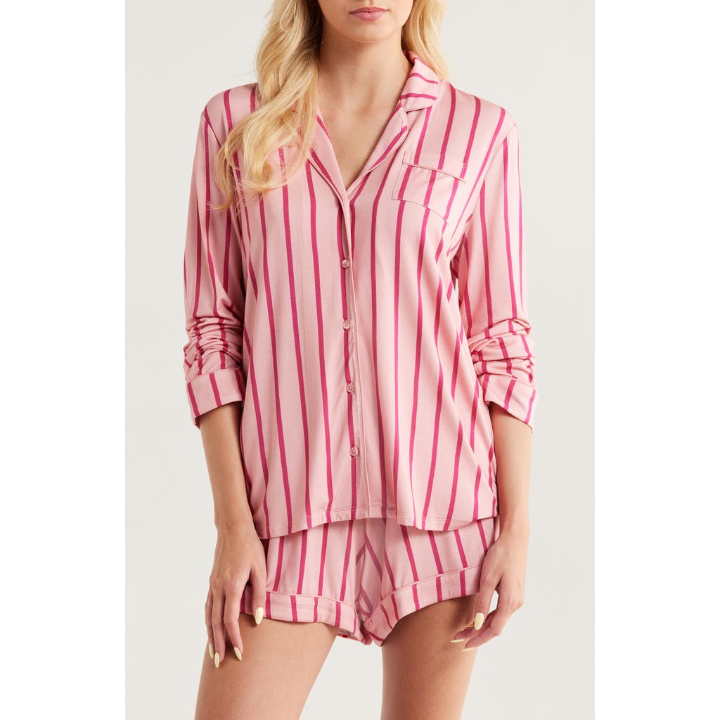 Nordstrom Moonlight Eco Long Sleeve Short Pajamas In Pink