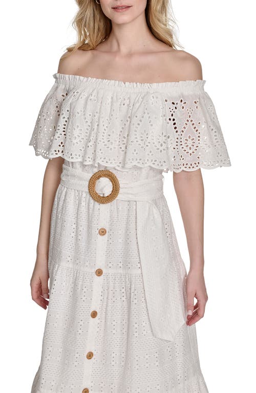 Eliza J Off The Shoulder Midi Dress