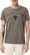 John Varvatos Embroidered Monogram Organic Cotton T-Shirt