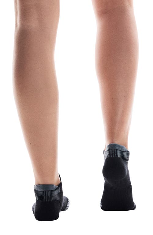 On Performance Run Ankle Socks In Black/eclipse
