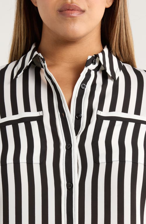 Kasper Women's Striped Button-front Shirt In White