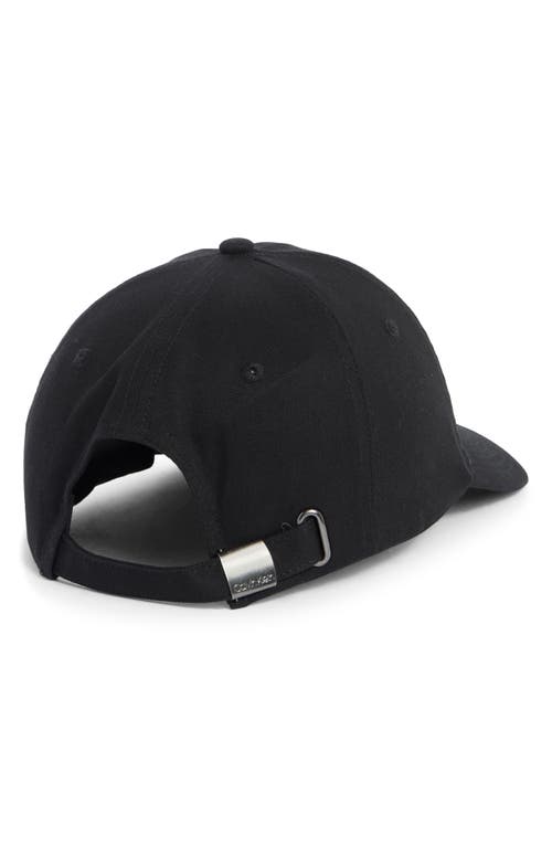 Calvin Klein Rubberized Logo Baseball Cap In Black