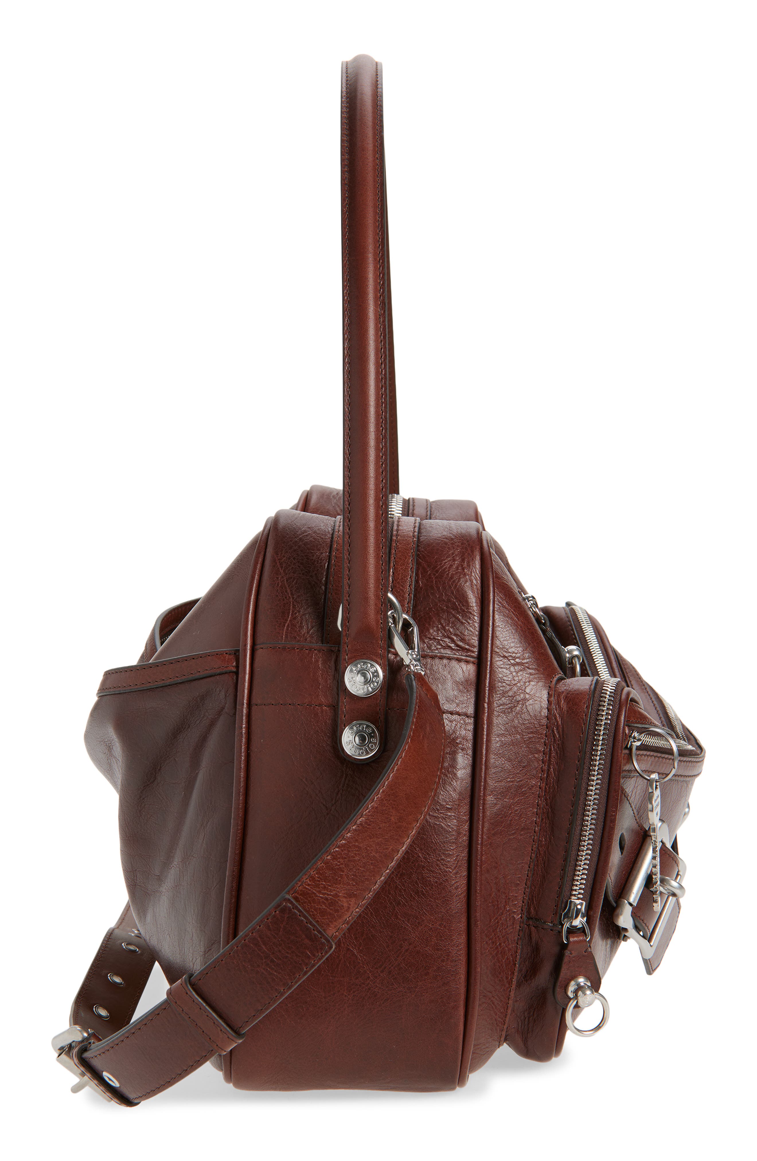 Acne Studios Camero Belts Camera Bag, Alternate, color, Cognac Brown