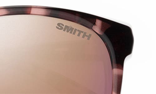 Smith Cheetah 54mm Polarized Round Sunglasses In Rose Tortoise/rose Gold
