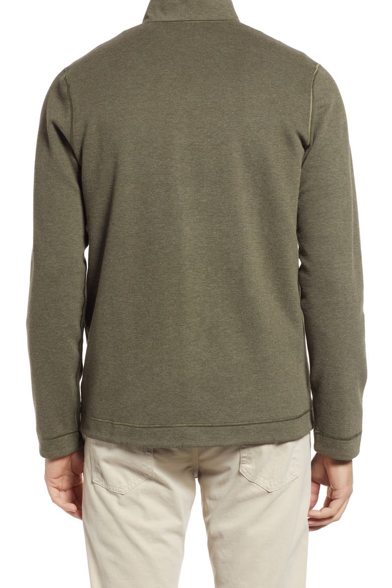 Reversible Quarter Zip Pullover, Alternate, color, OLIVE/ CHARCOAL