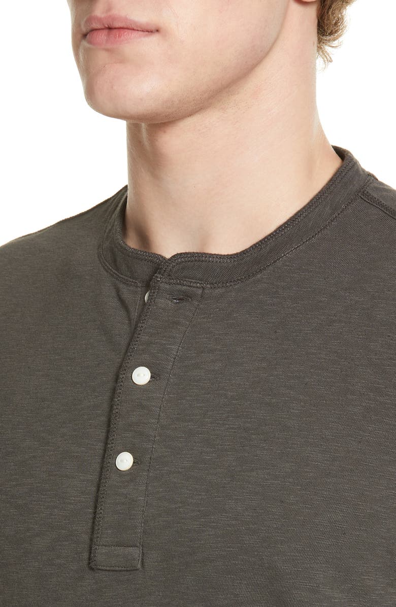 Faherty Short Sleeve Heathered Cotton Blend Henley, Alternate, color,