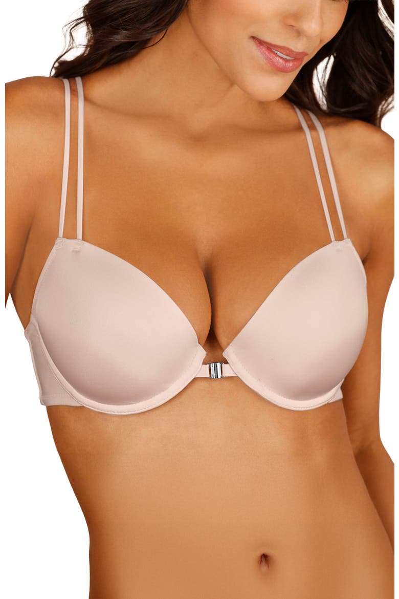 Strappy Heart Push Up Bra, Main, color, Rose