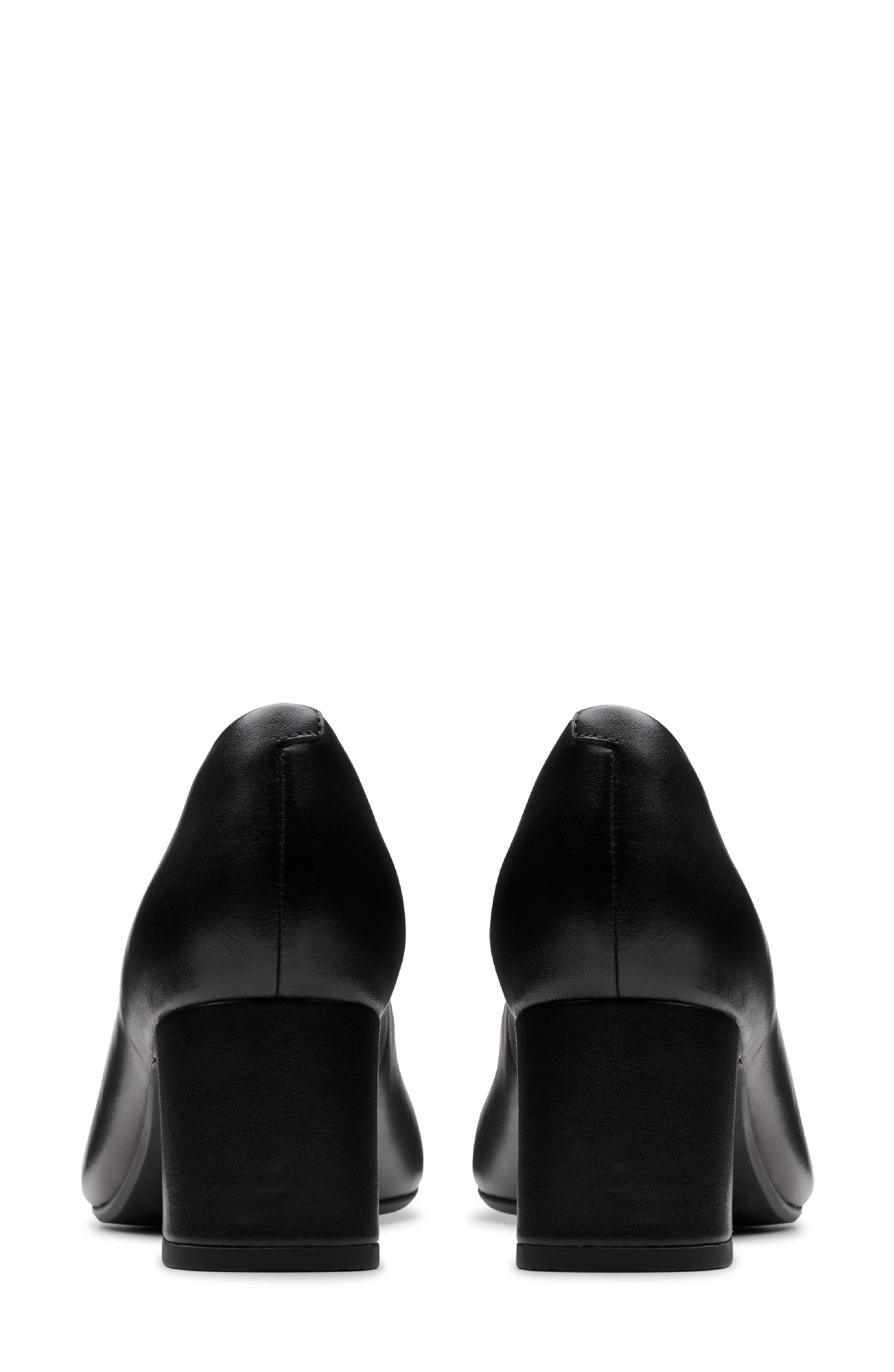 Clarks<sup>®</sup> Fernie Court Block Heel Pump, Alternate, color, Black Leather