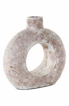 GINGER BIRCH STUDIO Cream Ceramic Vase