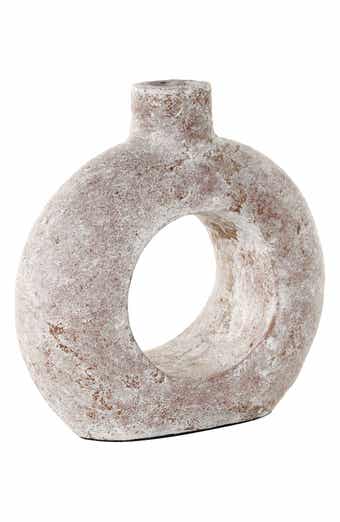 GINGER BIRCH STUDIO Cream Ceramic Vase