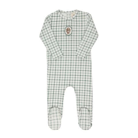 Modal French Terry Plaid Sheep Collection - Footie