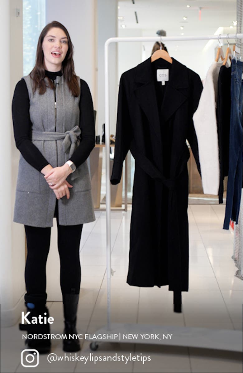 Belted Wool Blend Coat, sales video thumbnail