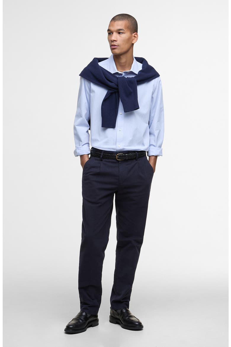 Throckley Tailored Fit Pin Point Button-Up Shirt, Alternate, color, SKY