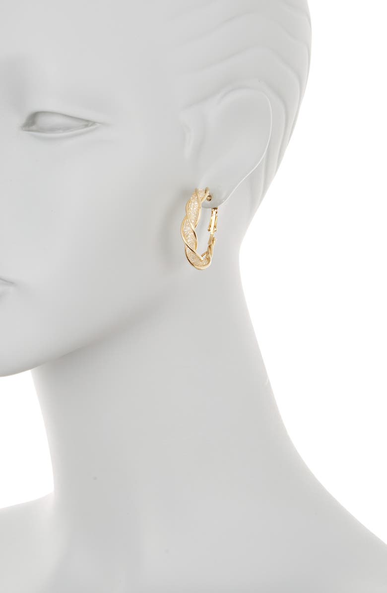 EYE CANDY LOS ANGELES Luna Twist Hoop Earrings, Alternate, color,