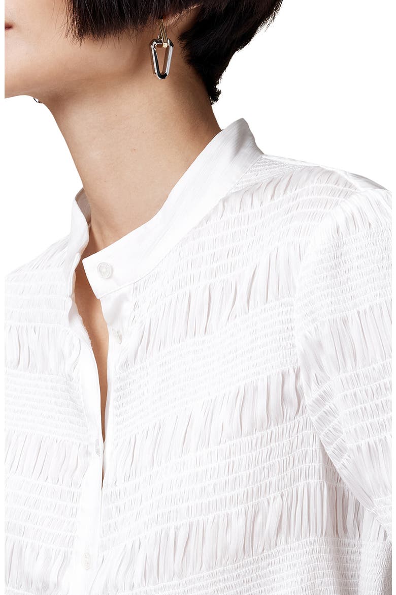 Meg Long Sleeve Ruffle Minidress, Alternate, color, WHITE