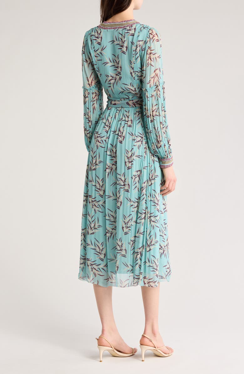 DVF Shoshana Long Sleeve Faux Wrap Dress, Alternate, color, Quincy Small