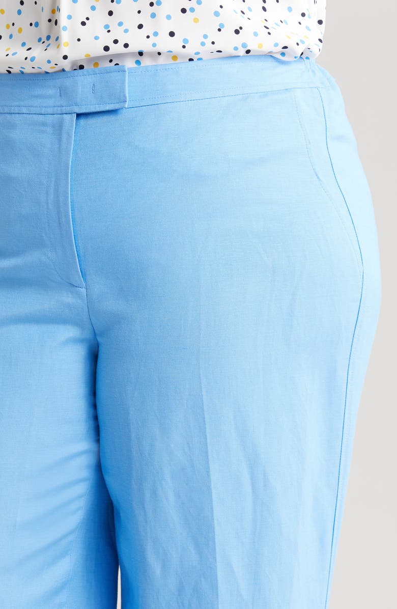 Anne Klein Wide Leg Linen Blend Pants, Alternate, color, 