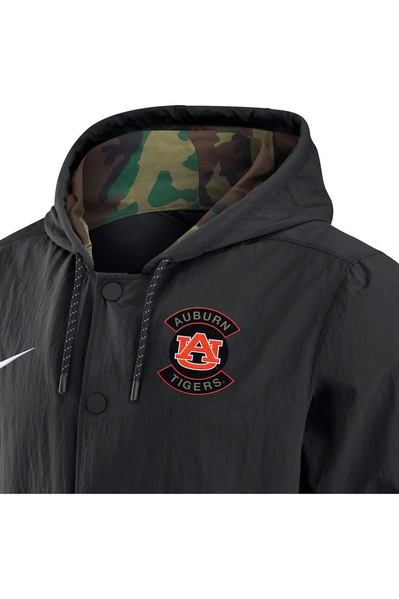 Men's Nike Black Auburn Tigers 2025 NCAA Military Appreciation Full-Snap Jacket, Alternate, color, Black