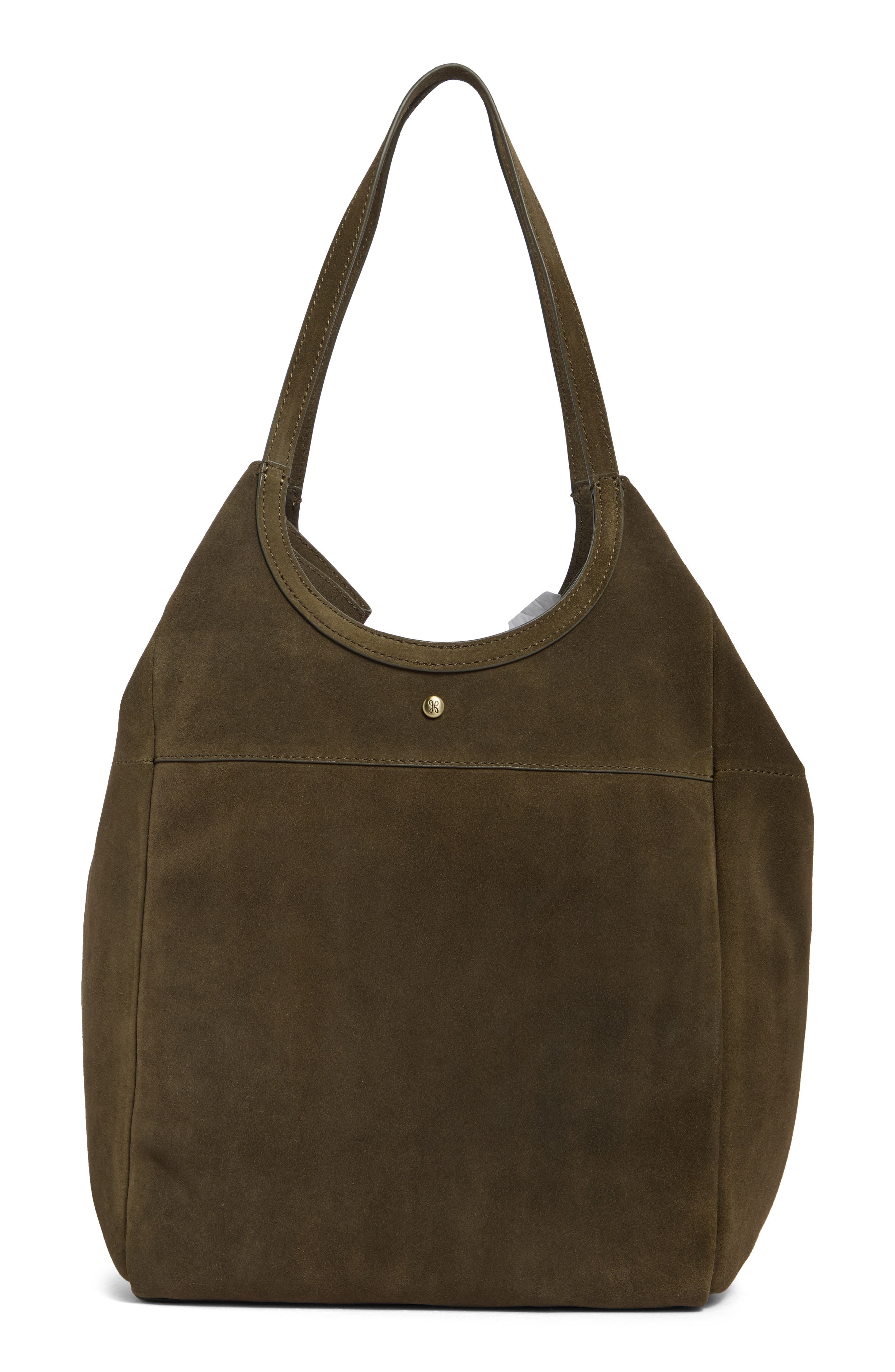 Native Suede Tote, Main, color, DEEP MOSS SUEDE