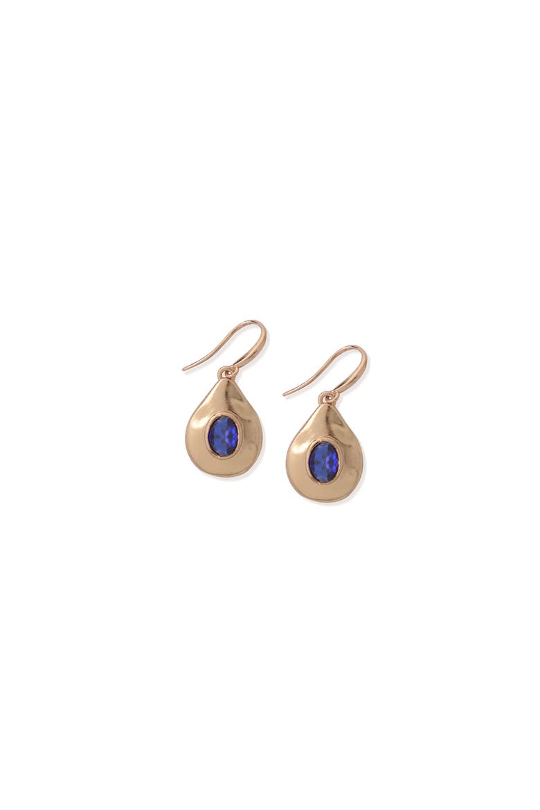 Fig Hook Earrings, Alternate, color, Gold & Blue