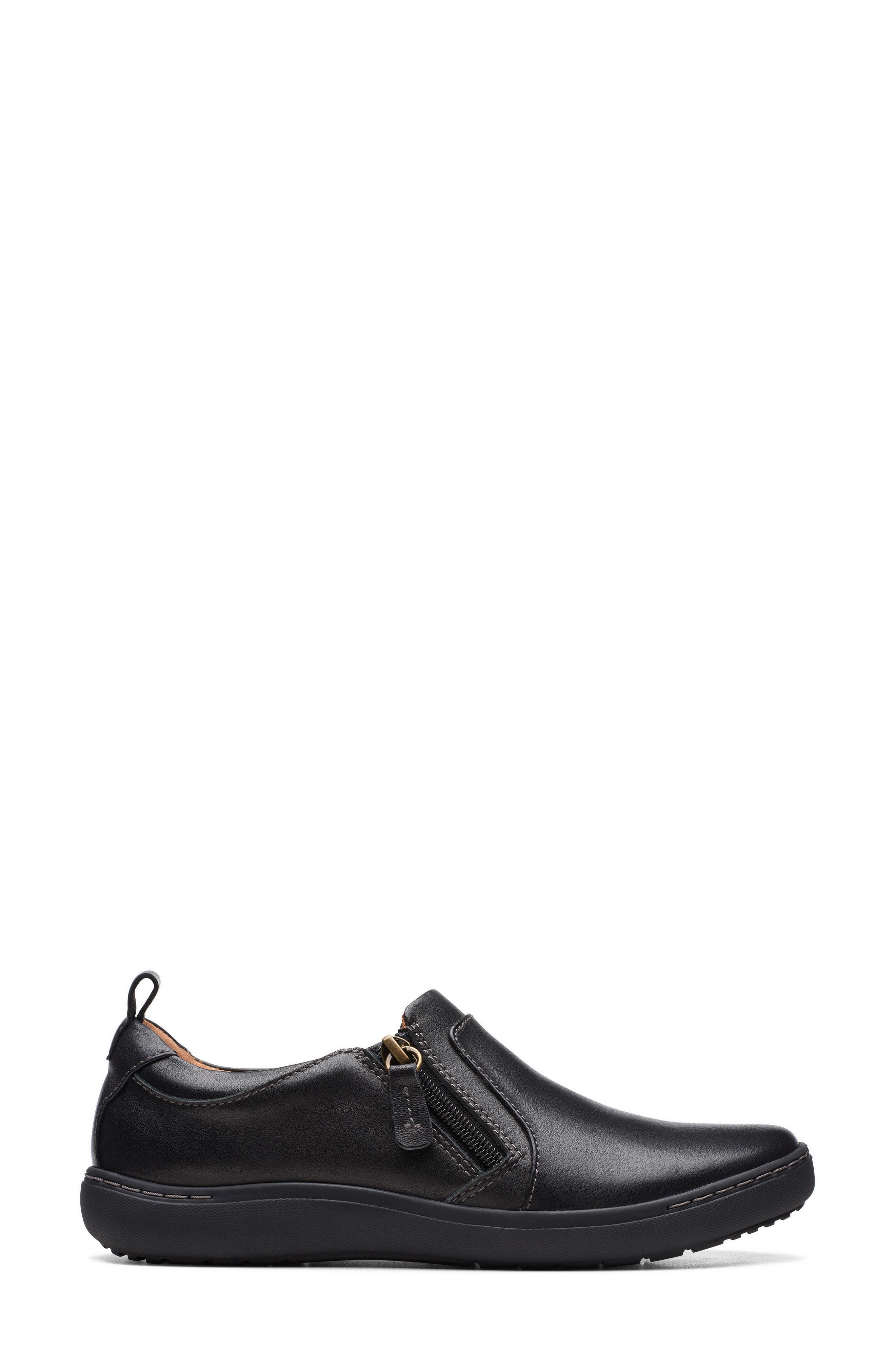 Clarks<sup>®</sup> Nalle Lilac Slip-On Sneaker, Alternate, color, Black Leather