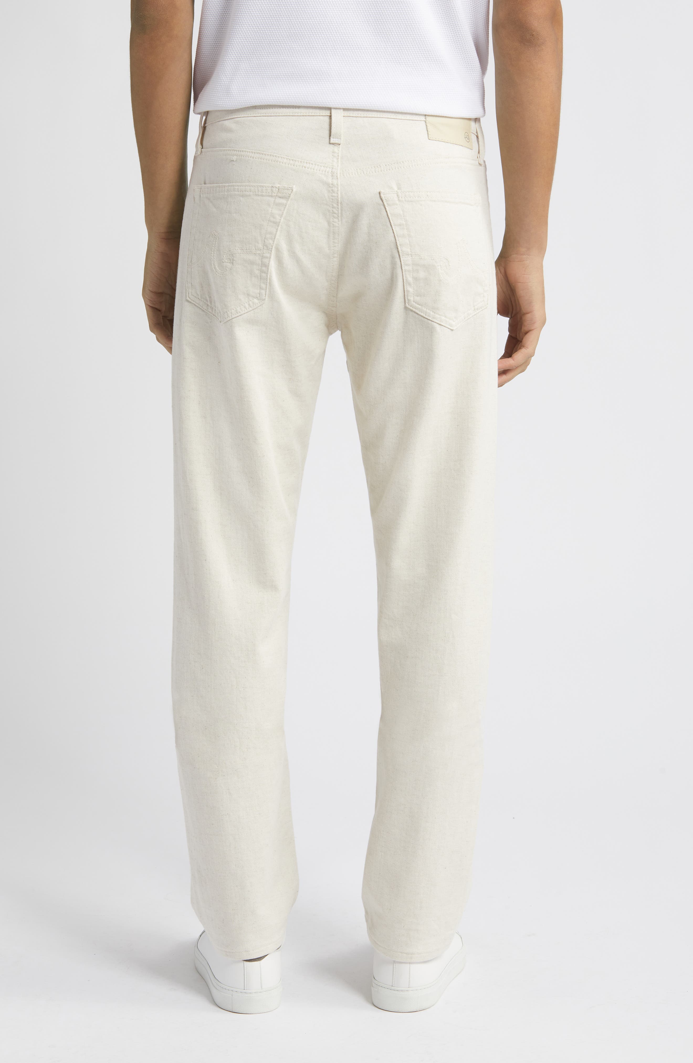 Мужские брюки AG Everett Slim Straight Leg Cotton & Linen Blend Pants — фото 2