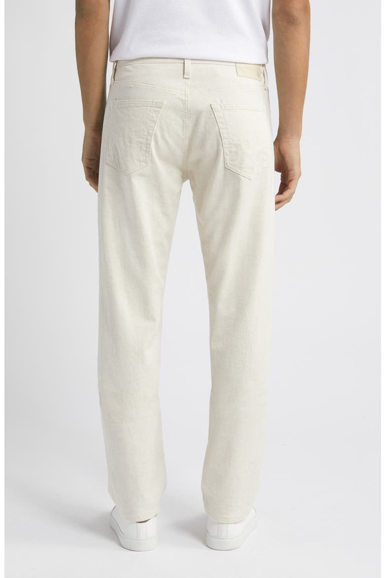 Everett Slim Straight Leg Cotton & Linen Blend Jeans, Alternate, color, NATURAL