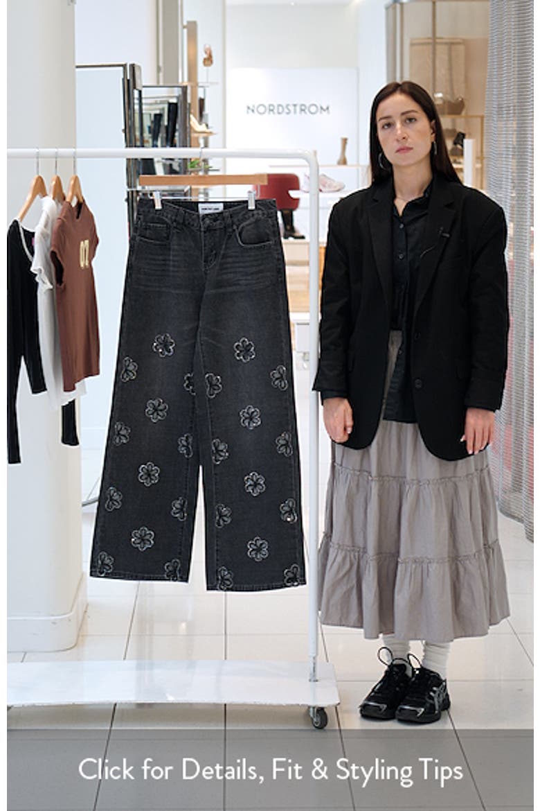 Bohdi Floral Cutout Straight Leg Jeans video