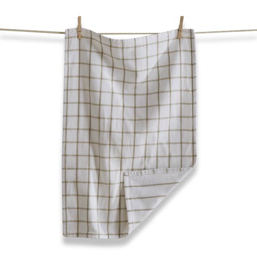Tag Classic Reversible Double Cloth White Windowpane Cotton Machine Washable Kitchen Dishtowel 26l X In Multi