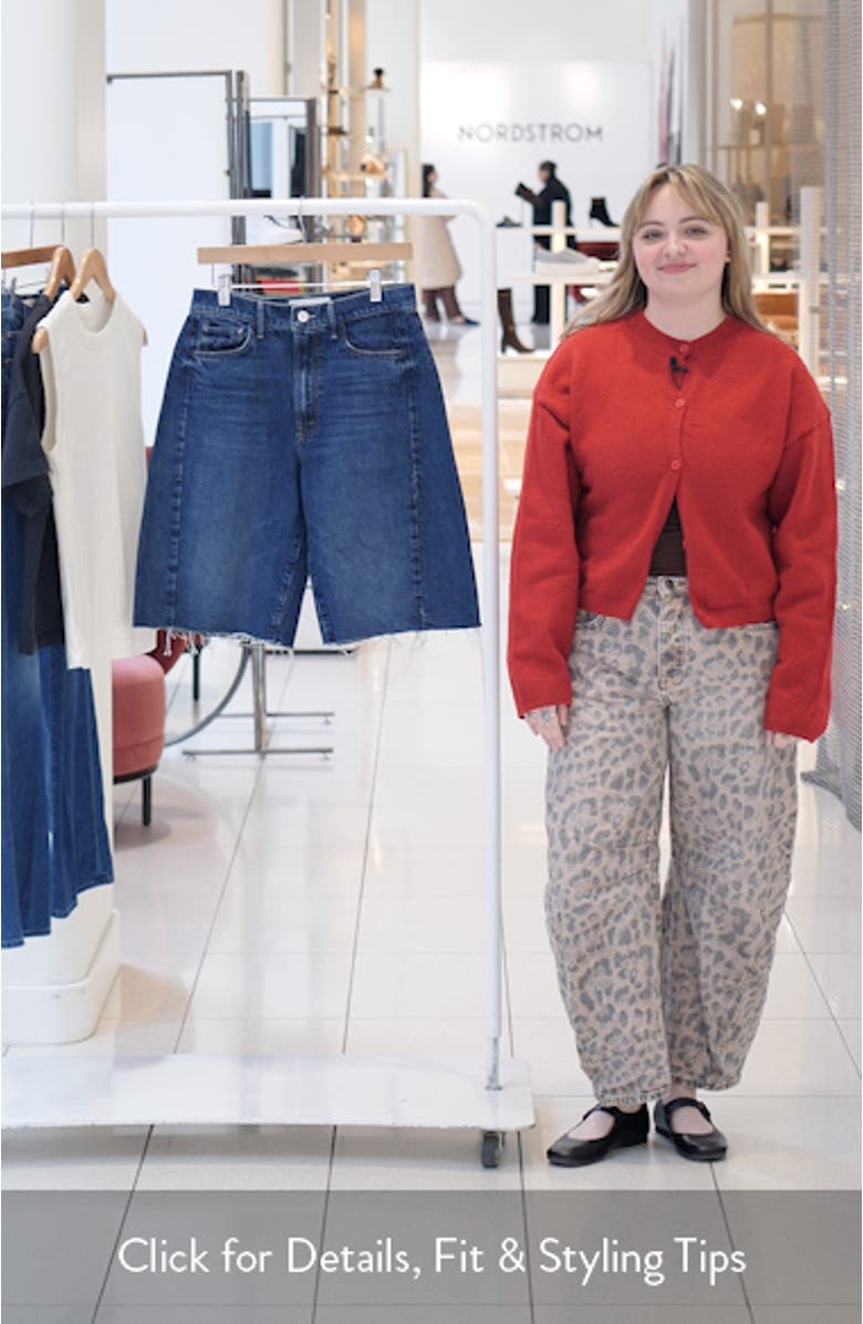 The Half-Pipe Frayed High Waist Bermuda Shorts, sales video thumbnail