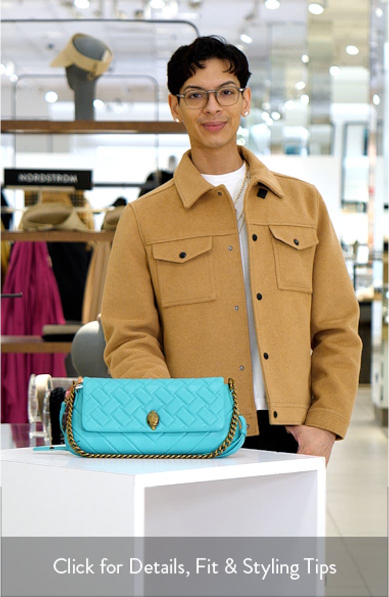 Long Kensington Quilted Leather Shoulder Bag, sales video thumbnail