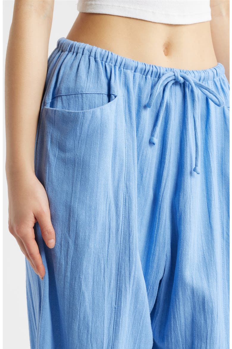 Vibe Surf Barrel Leg Drawstring Pants, Alternate, color, CORNFLOWER BLUE