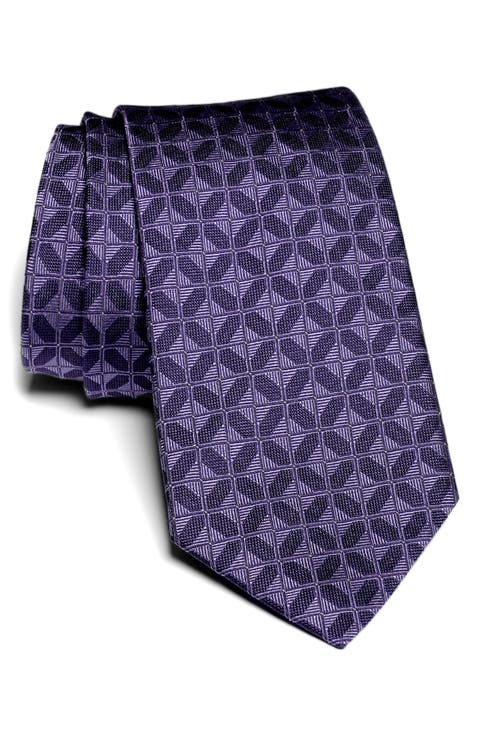 Gordon Geometric Jacquard Silk Tie