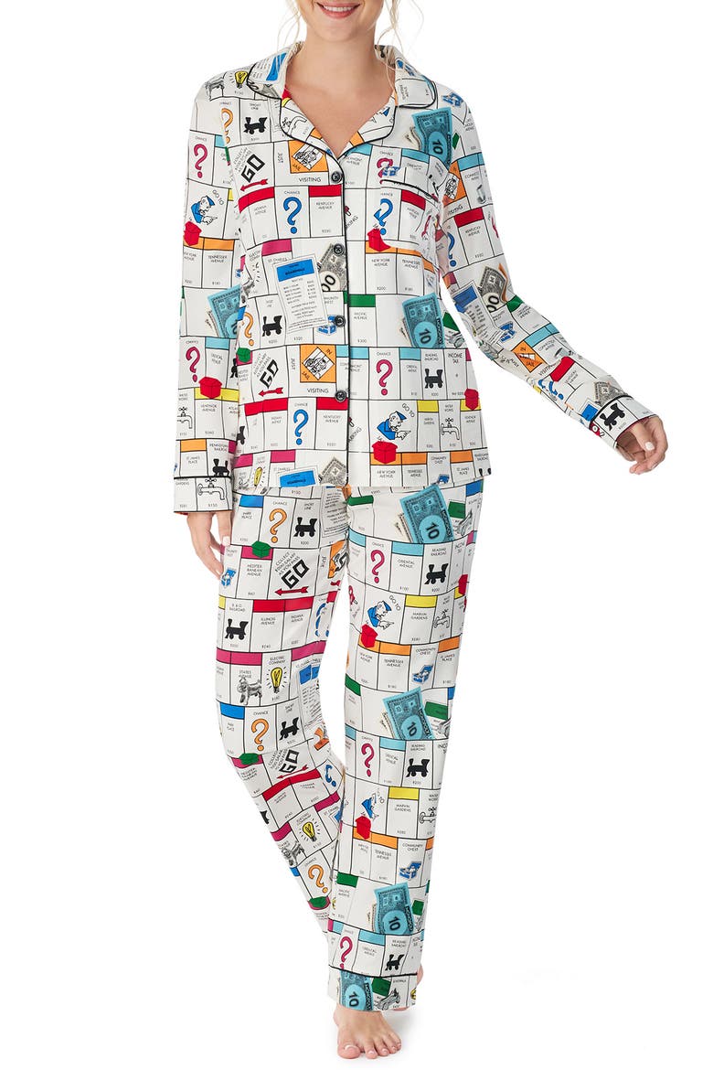 BedHead Monopoly Organic Cotton Blend Pajamas, Main, color, MONOPOLY GAMEBOARD