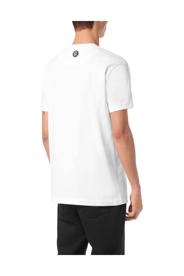 T-Shirt Round Neck Ss Crest Baroque Men, Alternate, color, white