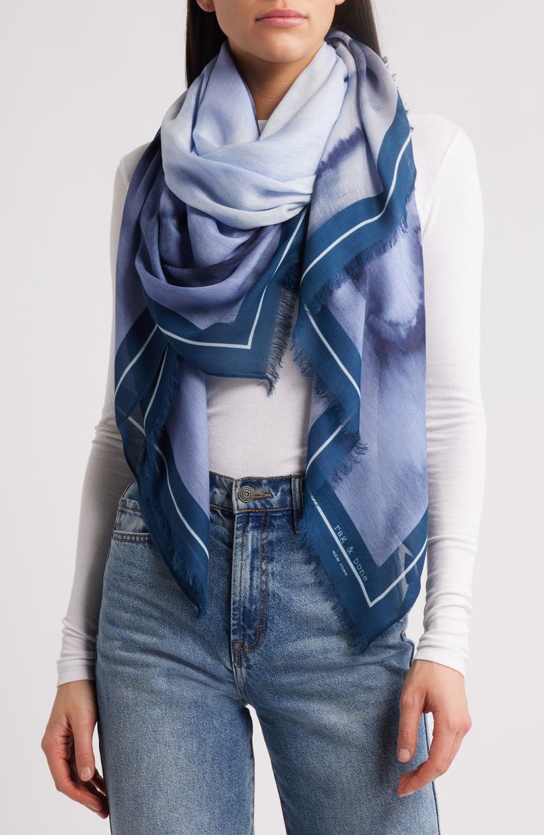 rag & bone Harlow Tie Dye Scarf, Main, color, Blumulti