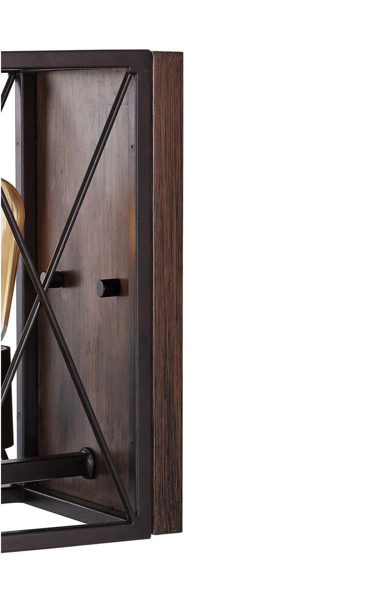 JONATHAN Y Norris 1-Light Farmhouse Rustic Iron LED Sconce, Alternate, color, Oil Rubbed Bronze