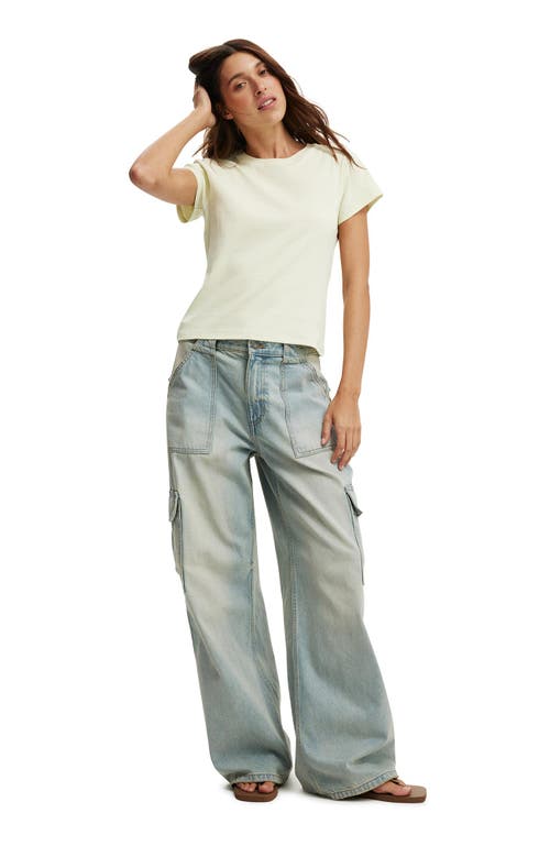 Cotton On 90s Baby Tee In Honey Dew Haze