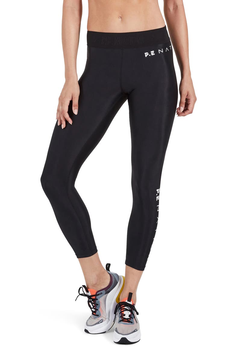 Temper Run Leggings, Main, color, BLACK
