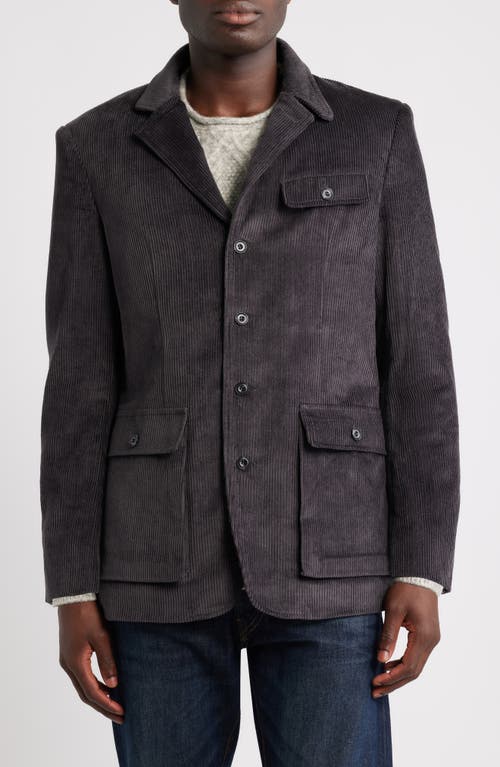 Schott Nyc Weekender Corduroy Blazer In Gray