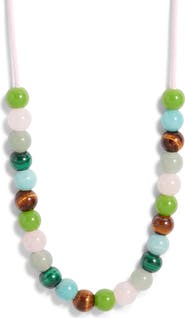 NEST Jewelry Long Gemstone Cord Necklace